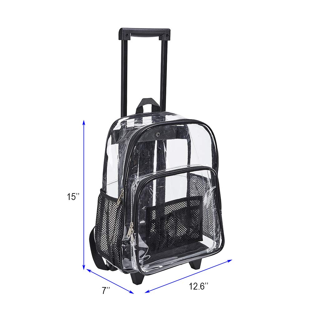 clear rolling backpack