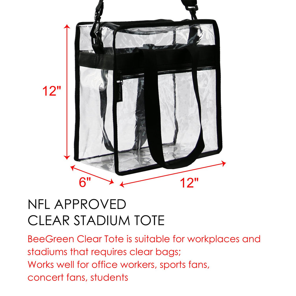 clear bags with handles for work