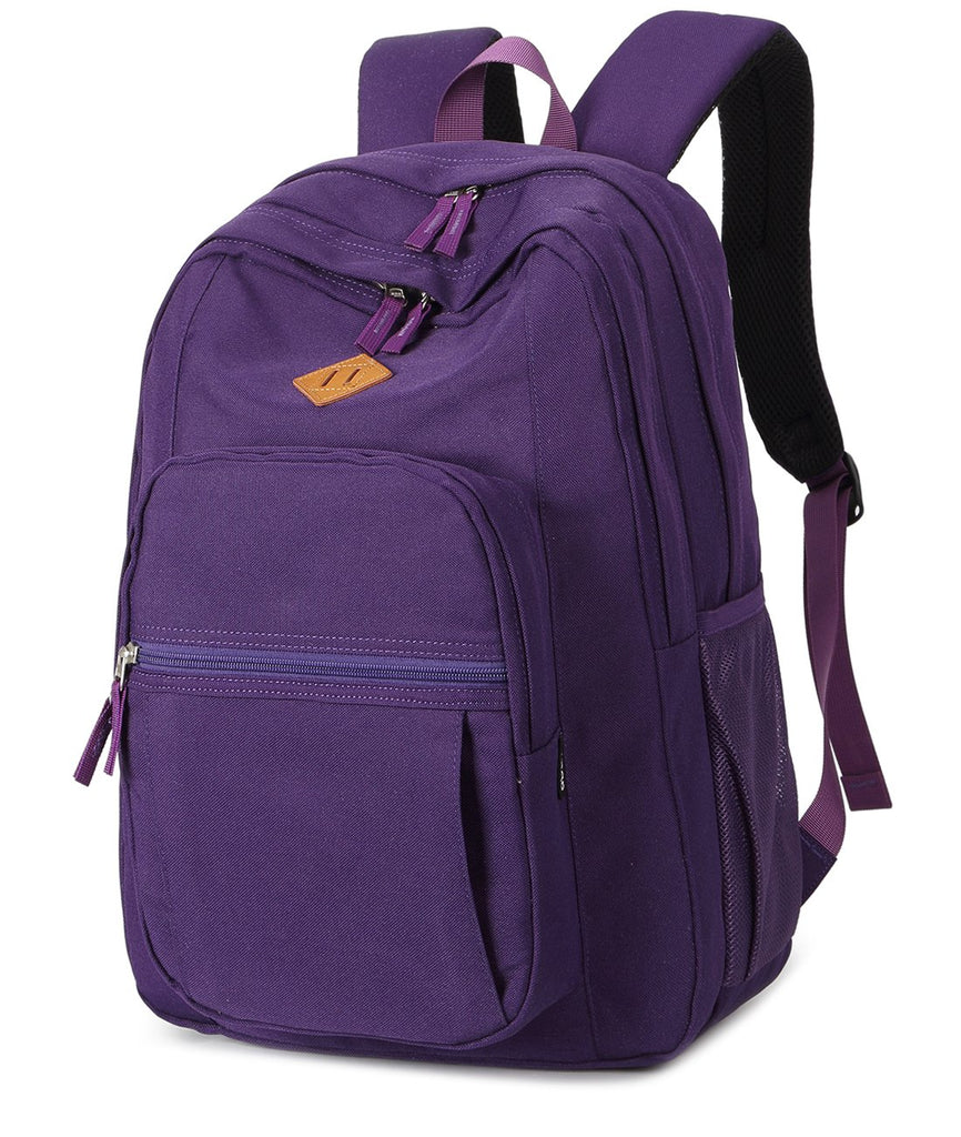 purple school bag