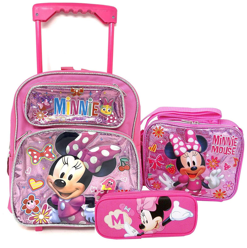 Disney Full Size Mickey Mouse and Friends Kids Rolling Backpack ...