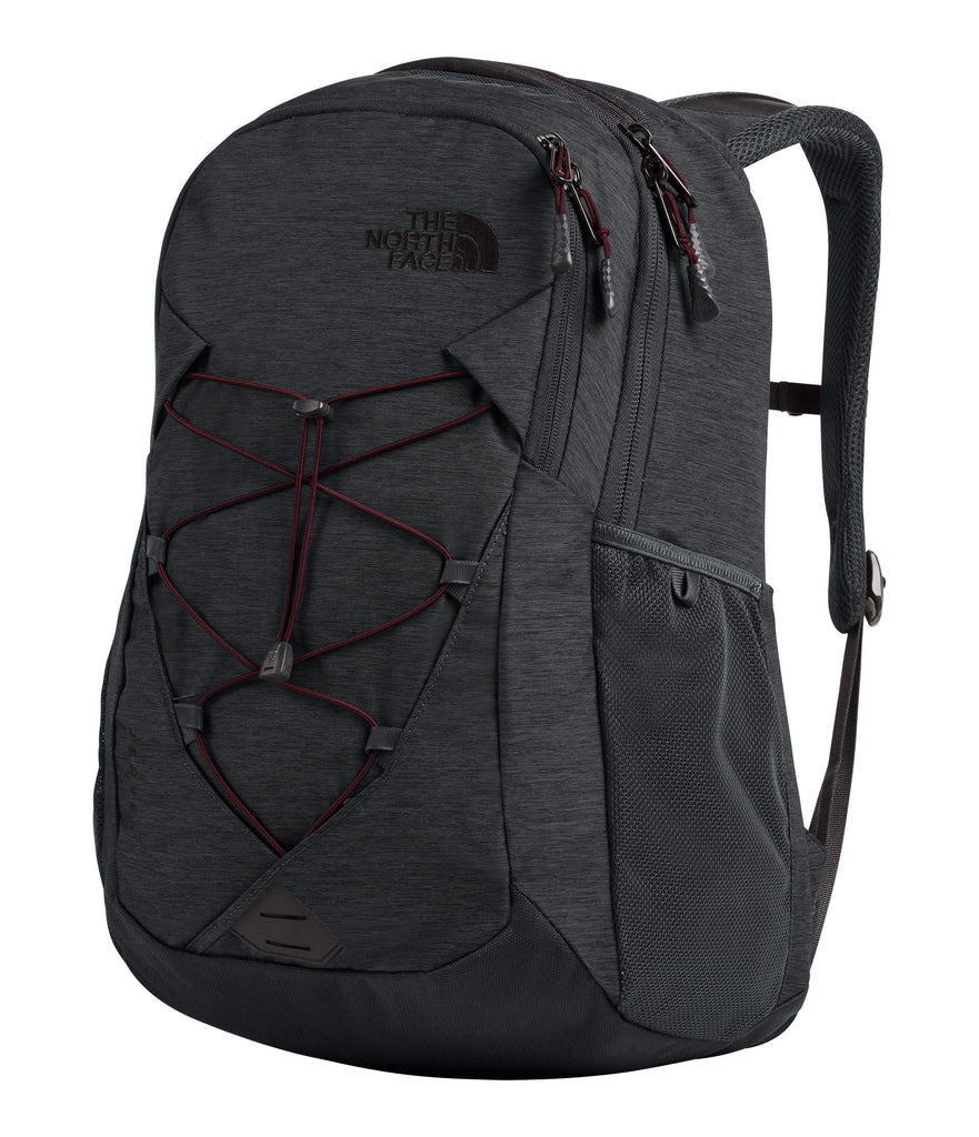 The North Face Women S Jester Backpack Asphalt Grey Light Heather Deep Garnet Red One Size Backpacks4less Com