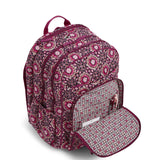 iconic campus backpack in raspberry medallion