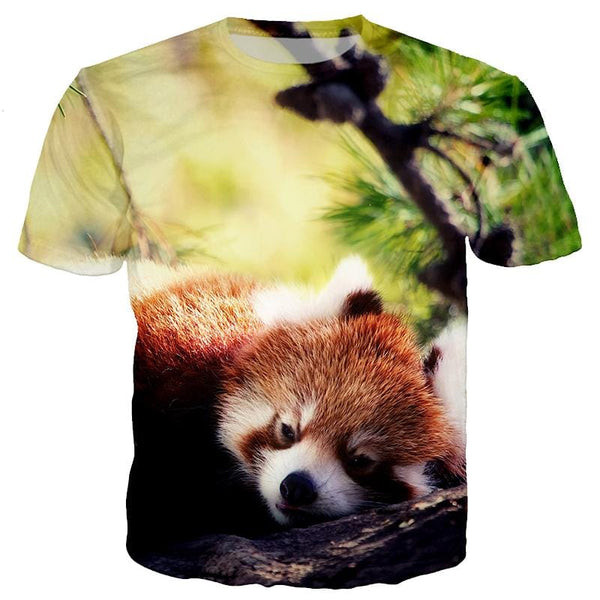 T Shirt Panda Roux Mignon Panda Kuma