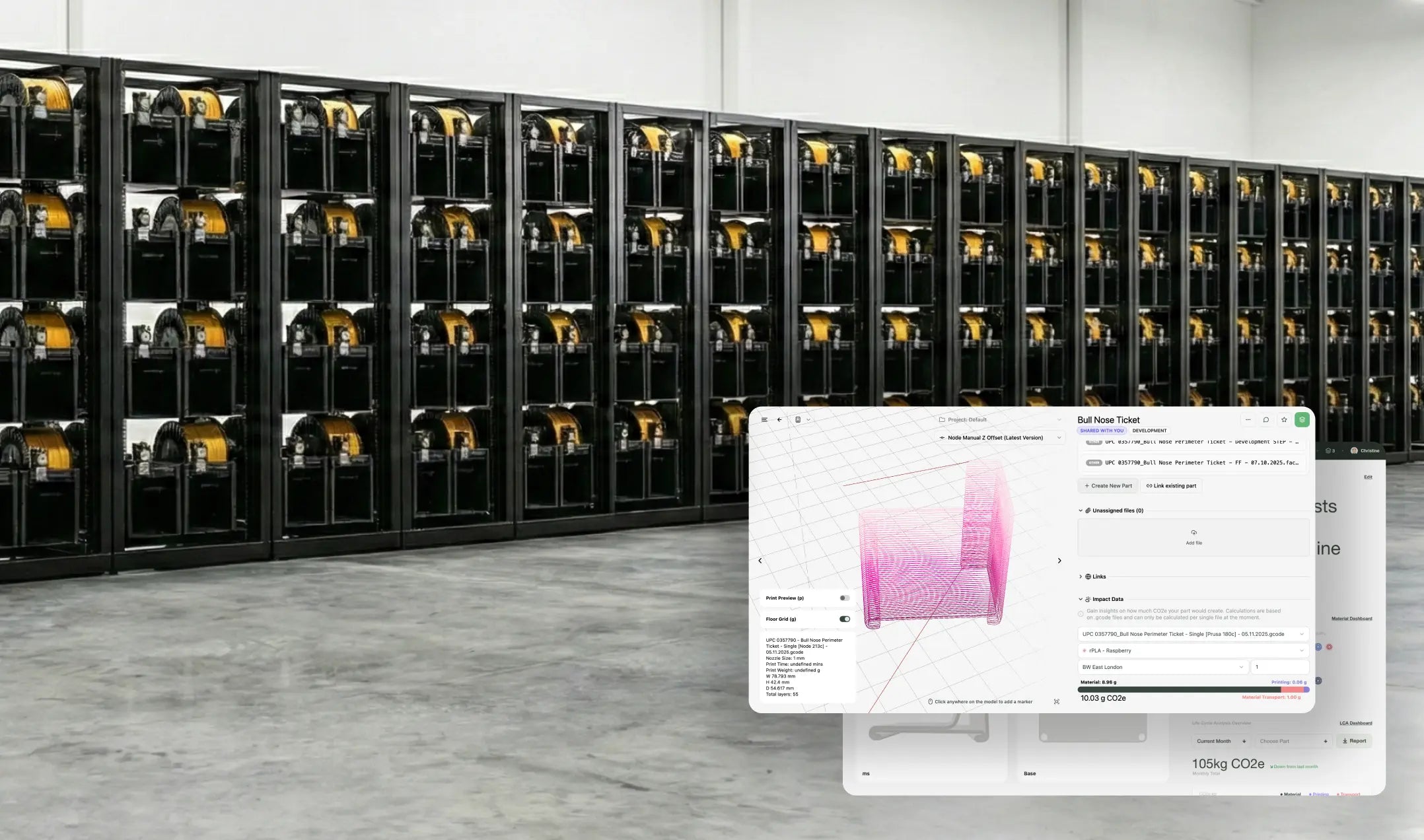 Photo of Batch.Works print farm