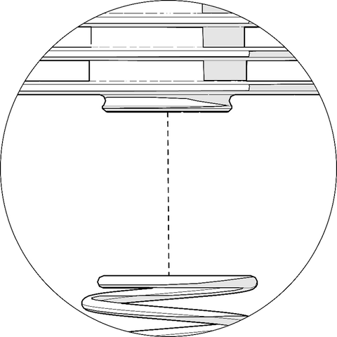 Revo coldside retaining spring