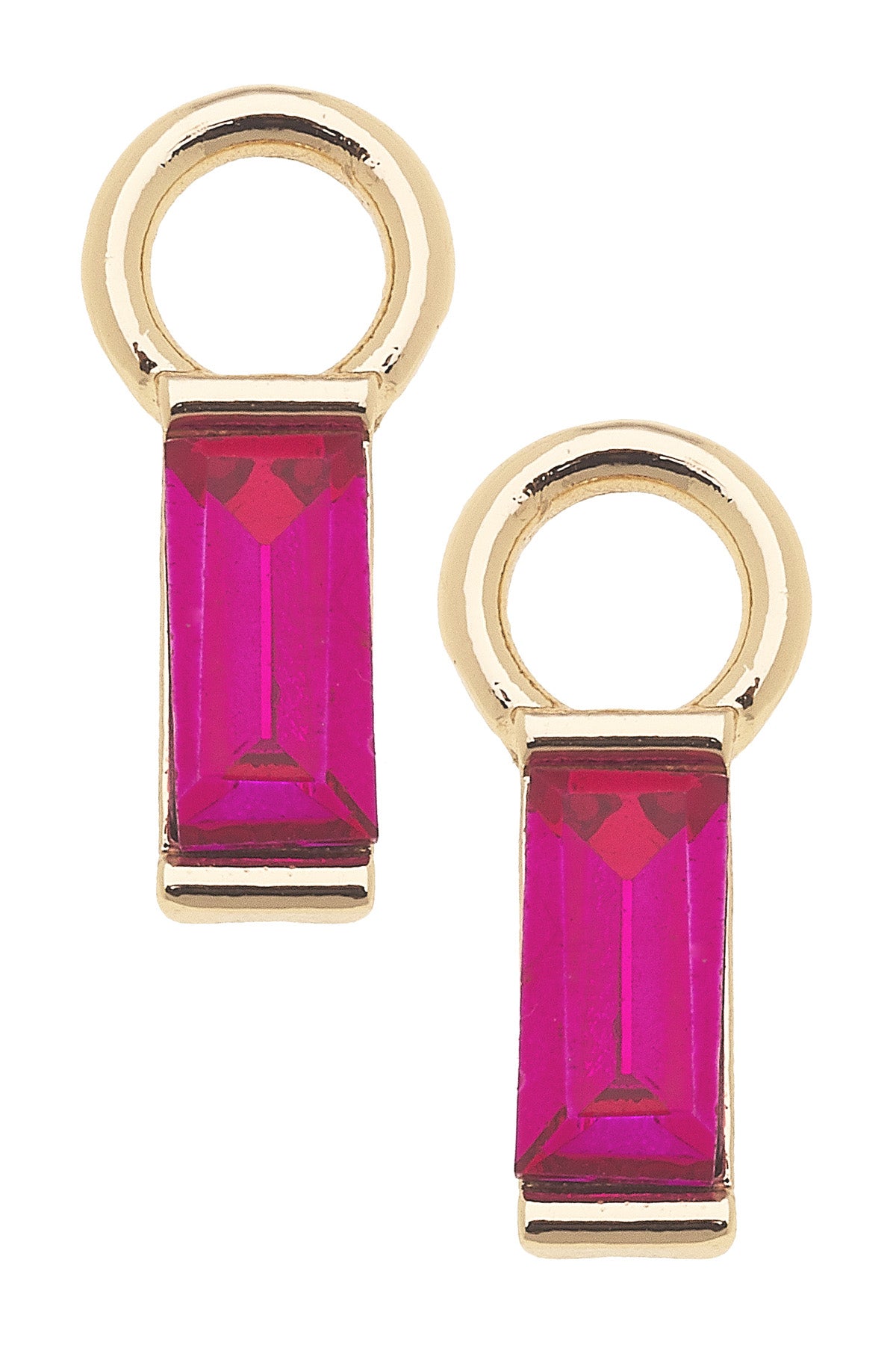 Baguette Huggie Charm (Set of 2) in Neon Pink