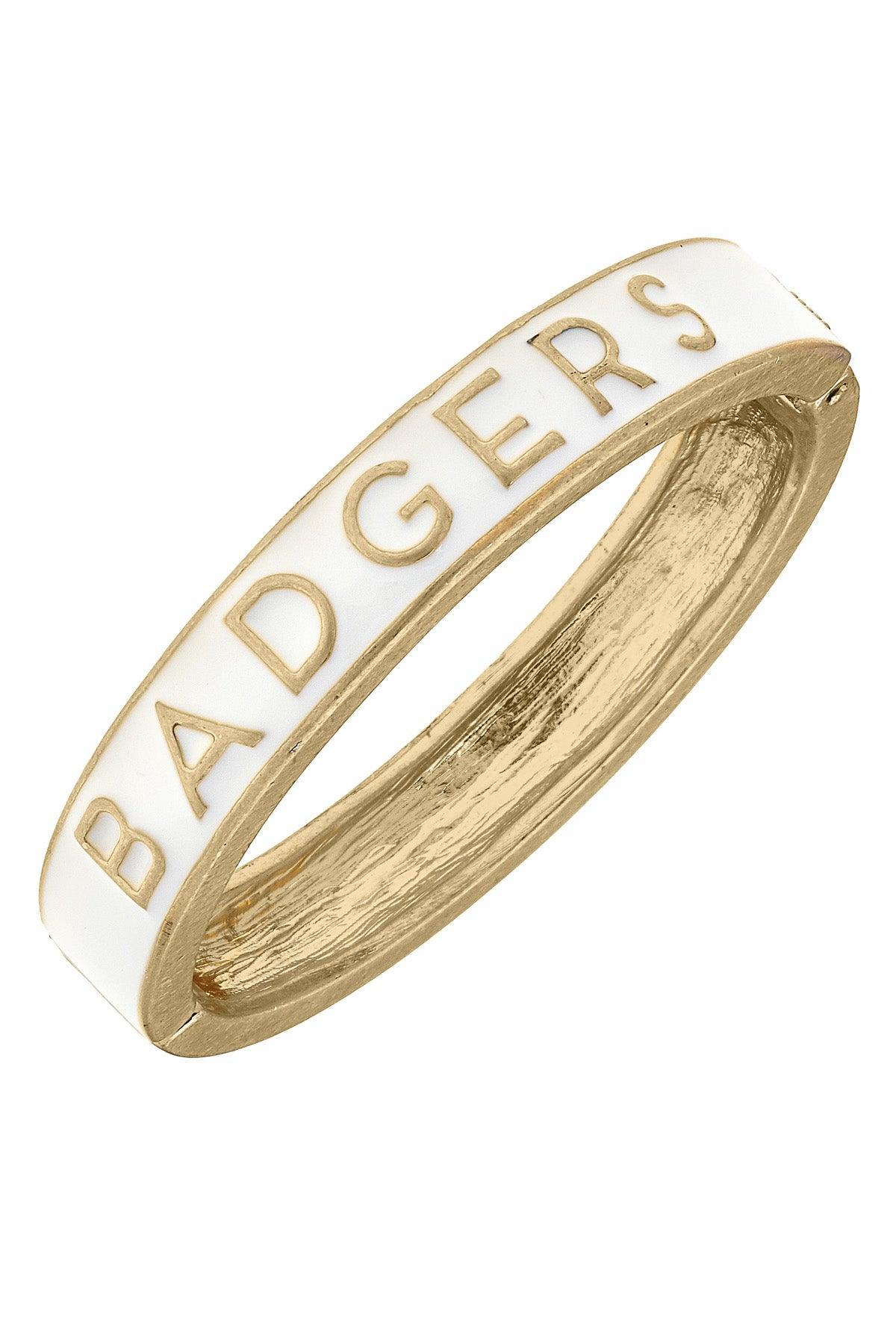 Wisconsin Badgers Enamel Hinge Bangle - FINAL SALE