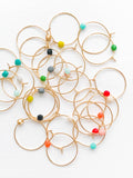 Nest Pretty Things - Little Gold Filled Orbit Hoop Earrings Persian Blue