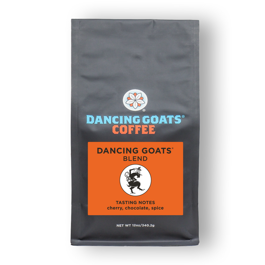 12oz bag of Decaf Dancing Goats blend