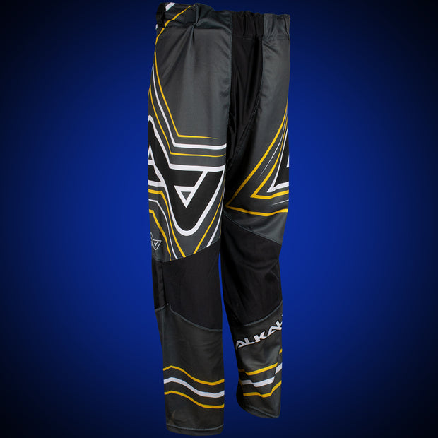 Alkali Revel 4 Junior Roller Hockey Pants Charcoal/Gold Star / Small