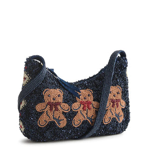 Vera Bradley Mini Roxbury Crescent Shoulder Bag Bear Mosaic Poseidon - Grove Online