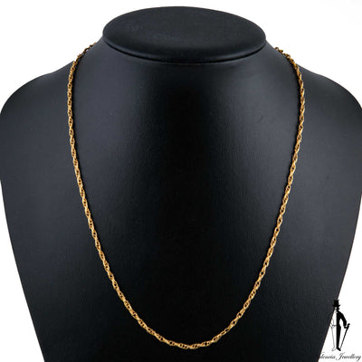 20 Inch 18K Yellow Gold Box Link Chain – Valencia Jewellery