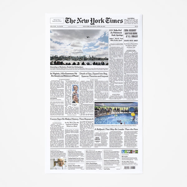 New York Times Front Page Reprints – nyt-aistis-store