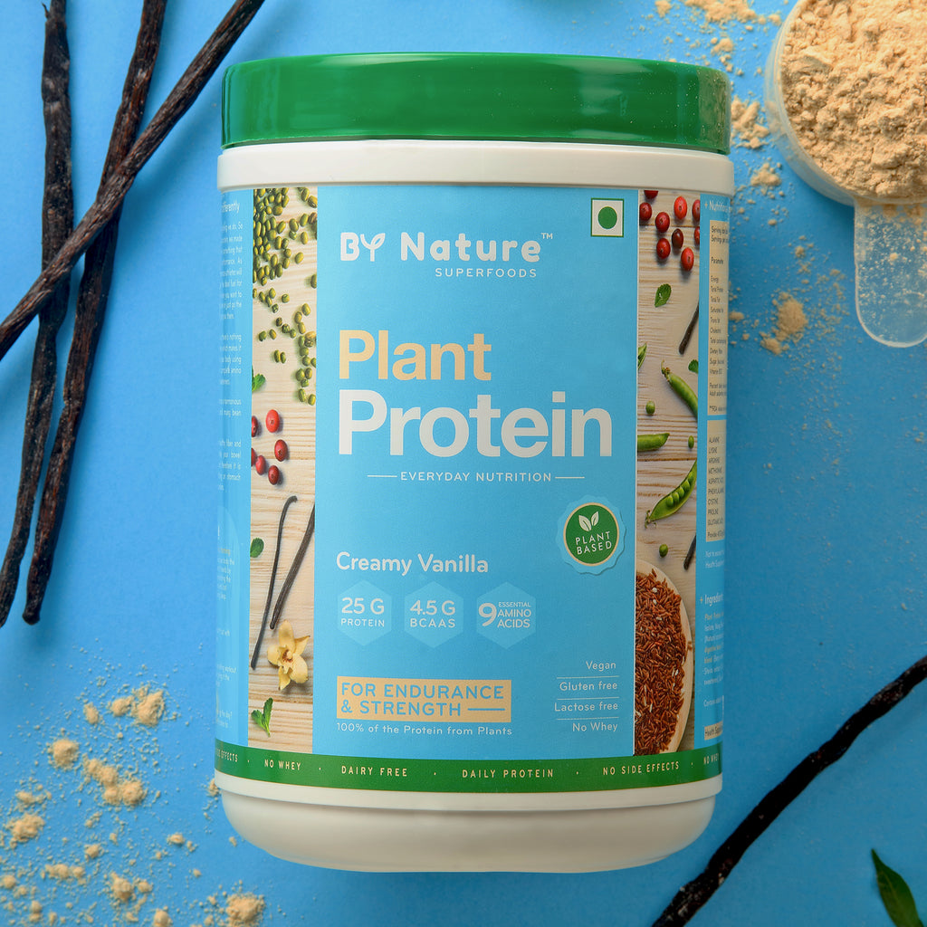 By Nature Plant Protein, For Everyday Nutrition, No Whey, All Natural, Vanilla + Chocolate (3-Month, Pack of 6) 500g each - By Nature Everyday Nutrition