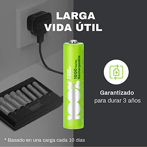 Peakpower Pack Cargador Pilas Aaa Y Aa Super Rapido + 4 Pilas Recargables  Aaa 800 Mah con Ofertas en Carrefour