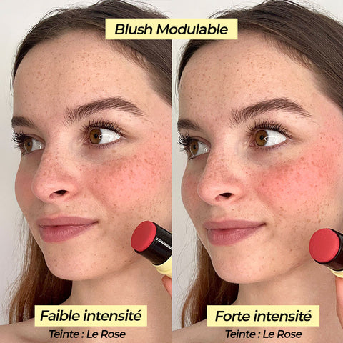 Intensité modulable du blush crème en stick Pomponne