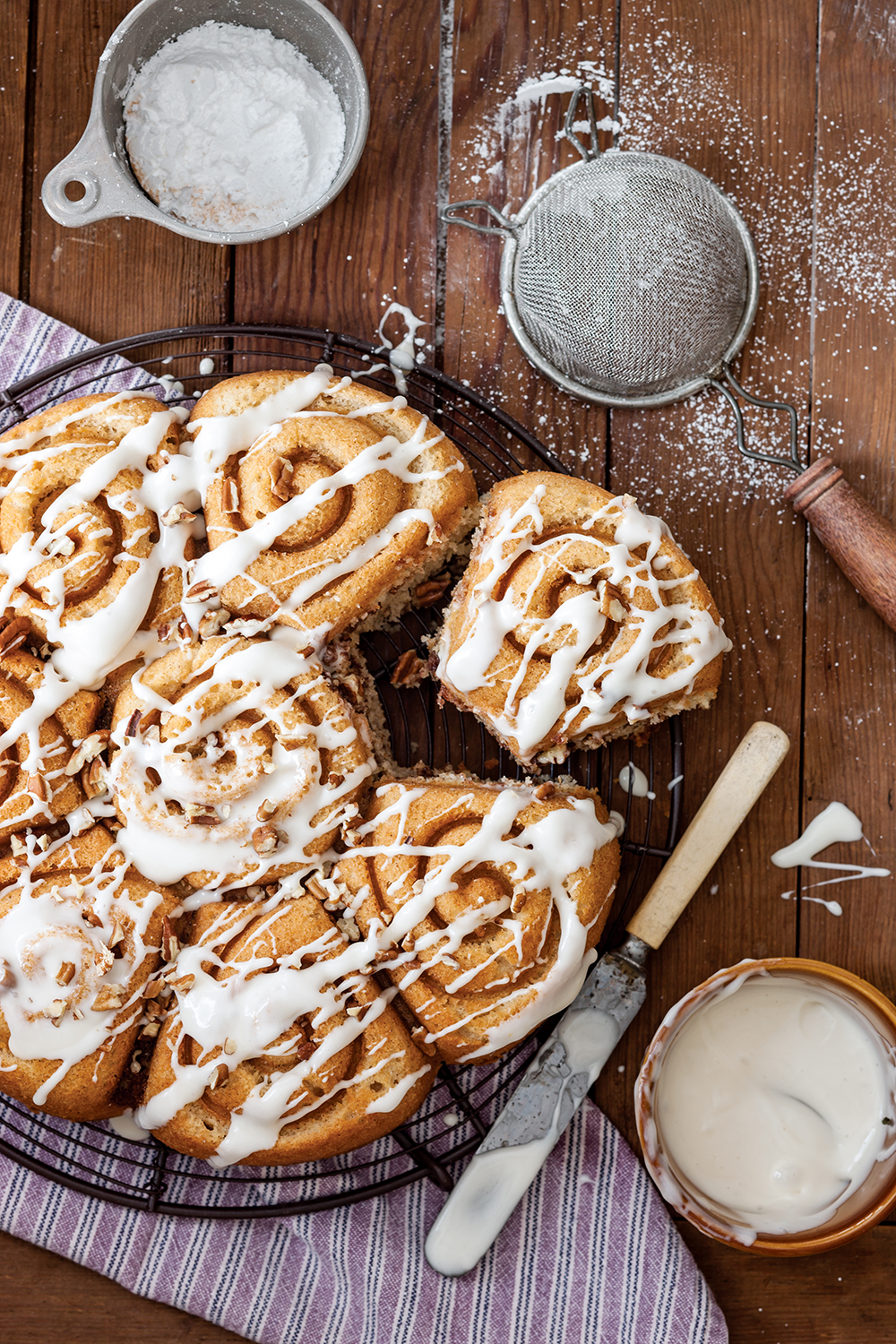 Vertical Image of Cinnamon Roll Bundt Cake