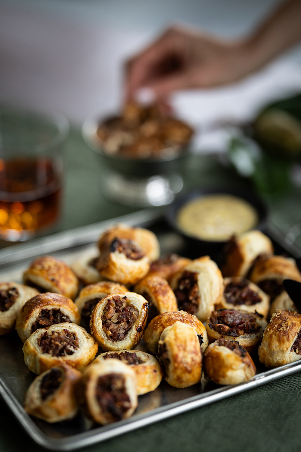 Pecan Pufs on a tray