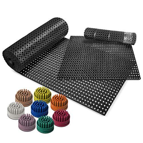 Etm Outdoor Rubber Ring Mat Rubber Brush Mat Anti Slip Doormat Or