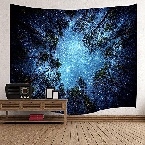 Hanging Tapestry Wall Mount Art Decor Forest Nature Galaxy For Dorm Room Ceiling 229x153 Cm