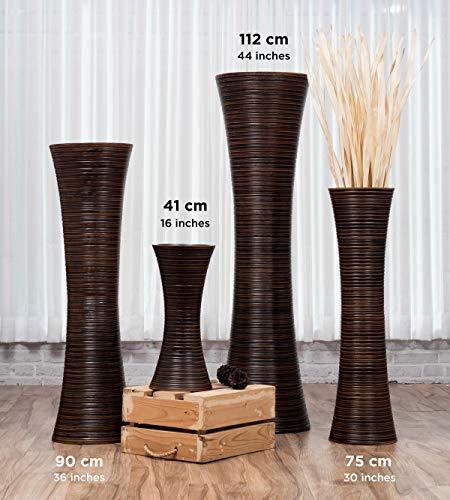 Dekoration Blumentopfe Vasen Brown Tall Floor Vase 75 Cm Mango