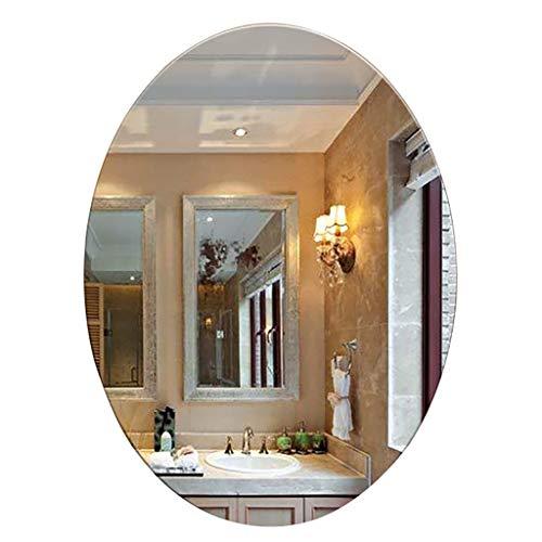 Oval Bathroom Wall Mounted Mirror Vanity Mounted Makeup Mirror Hd Glass Mirror Frameless Explosion Proof Treatment Suitable For Bedroom Bathroom