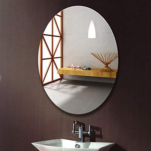 Oval Bathroom Wall Mounted Mirror Vanity Mounted Makeup Mirror Hd Glass Mirror Frameless Explosion Proof Treatment Suitable For Bedroom Bathroom