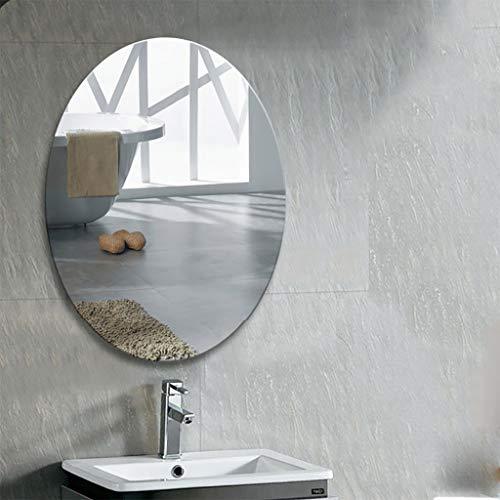 Oval Bathroom Wall Mounted Mirror Vanity Mounted Makeup Mirror Hd Glass Mirror Frameless Explosion Proof Treatment Suitable For Bedroom Bathroom