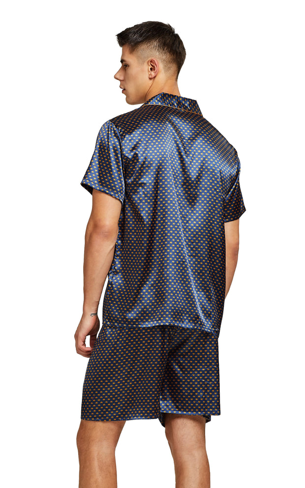 Short sleeves Men Silk Knit Pajama set