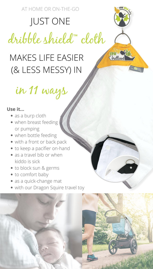 Just Be + Leaves Muslin Burp Cloths