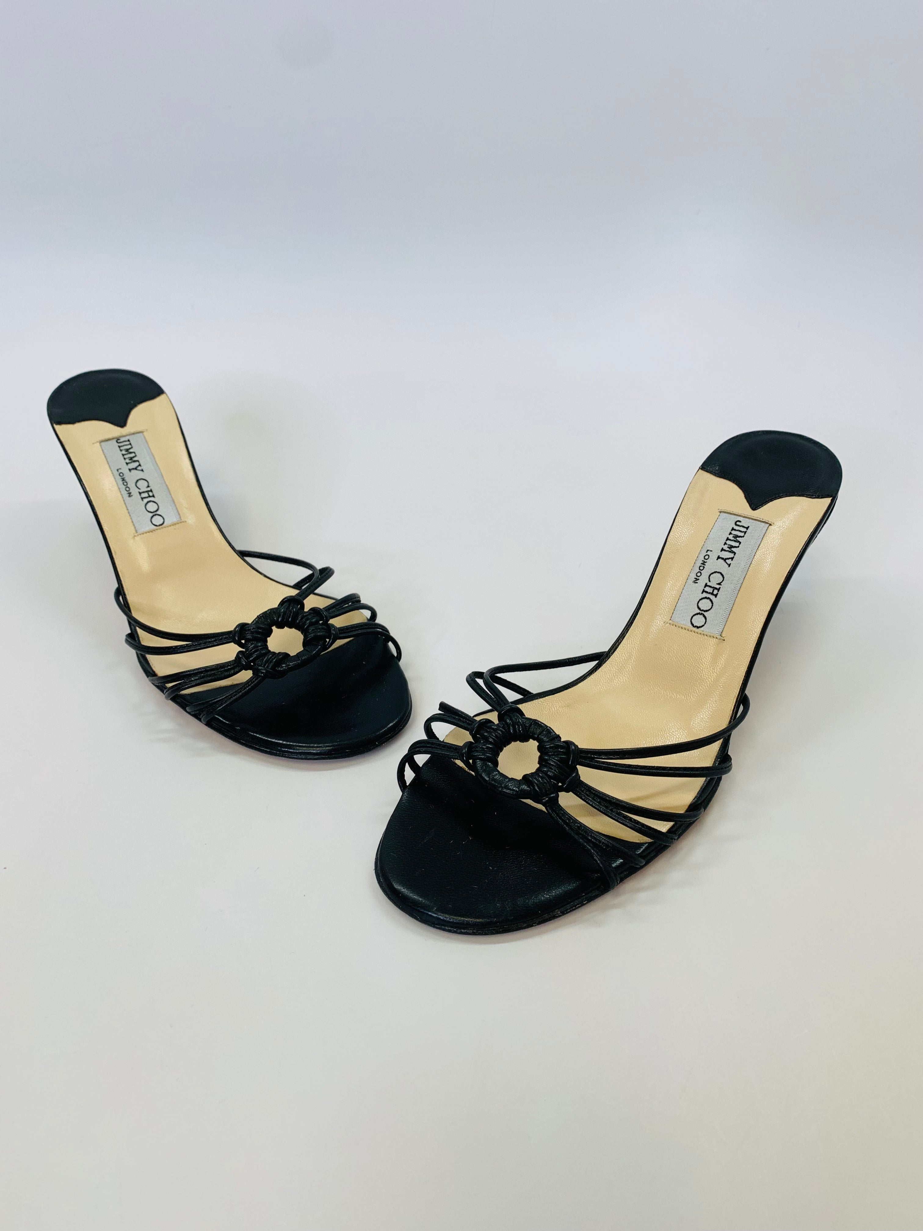Jimmy Choo Black Slide Sandals Size 38
