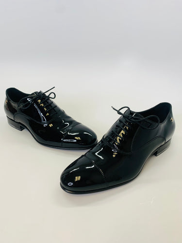 Chanel Black Leather Bow CC Cap Toe Ballet Flats Size 41 For Sale