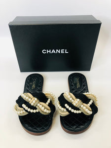 CHANEL Paris Cuba Cruise 2016/17 Runway Pearl and Rope Slides Size 38 –  JDEX Styles