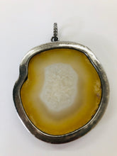 Load image into Gallery viewer, Rainey Elizabeth Agate and Diamond Pendant