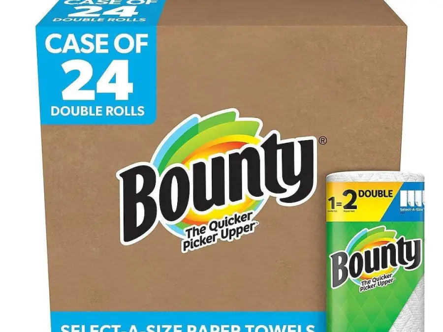 BOUNTY SELECT-A-SIZE PAPER TOWELS, 2-PLY, 90 SHEETS/ROLL, 24 ROLLS/PACK (C- 24490965)
