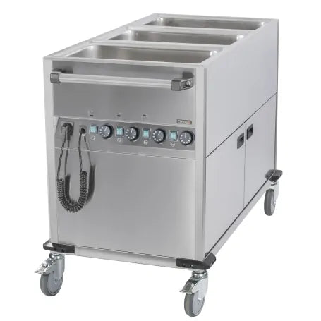 Billede af Bain-Marie - Vogn med hjul - Med Varmeskab - 3 X GN 1/1