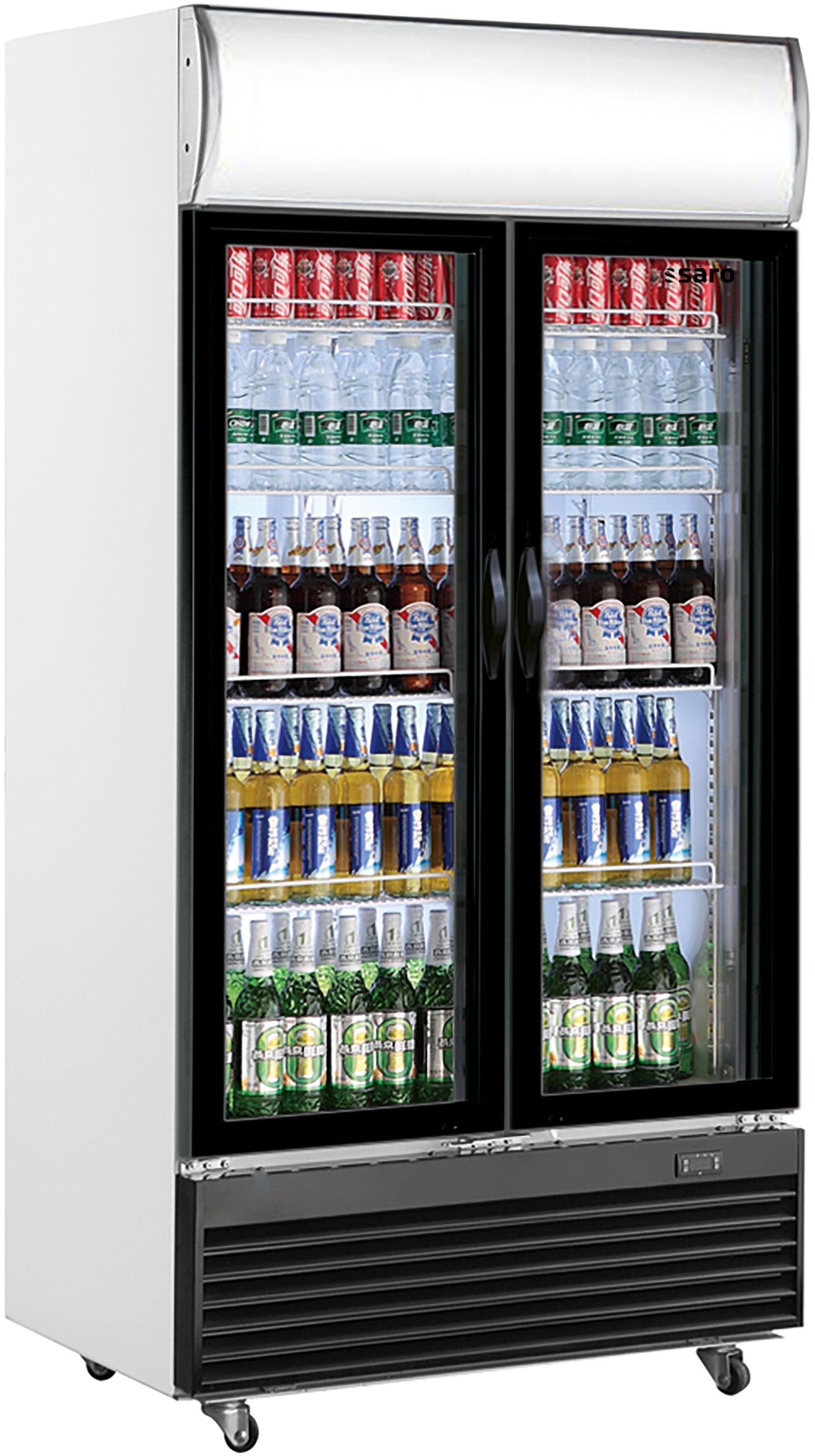 Billede af SARO Displaykøleskab - 2 døre med reklamepanel, model
