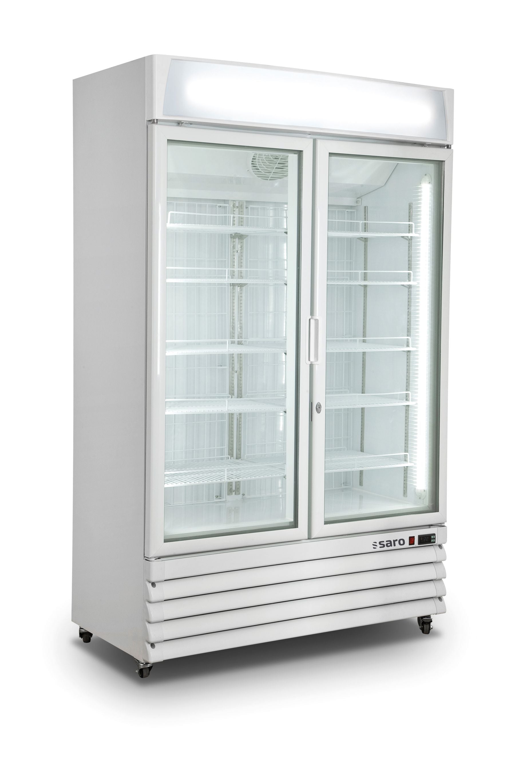 Se SARO Displayfryser med 2 glaslåger, model D 800 - wh hos Maxigastro.com
