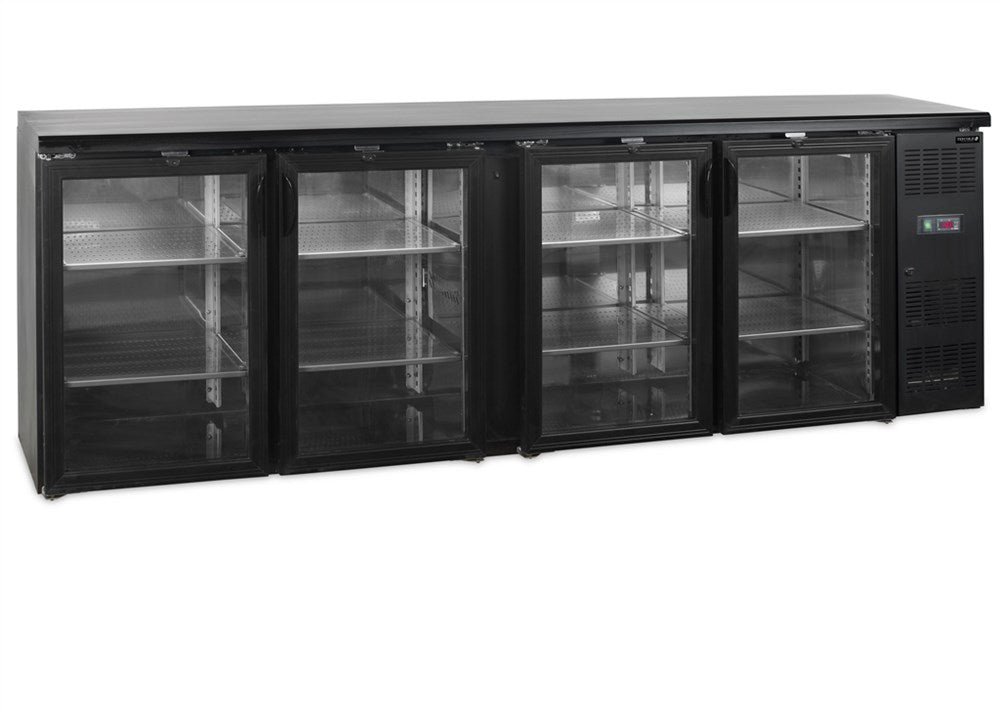 Se Backbar / Bar køleskab - 4 døre i glas - CBC410G hos Maxigastro.com
