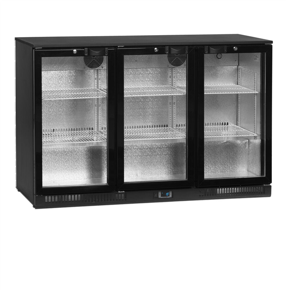 Se Backbar / Bar køleskab - 3 døre i glas - DB301H-3 hos Maxigastro.com