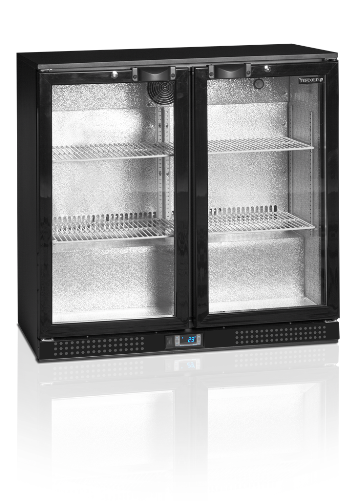 Billede af Backbar / Bar køleskab - 2 glaslåger - DB201H