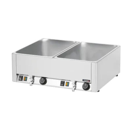 Billede af Dobbelt Bain-Marie GN 1/1 - Med 2 tappehaner - 2 x GN 1/1 - 150 mm dybde