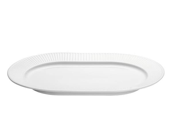 Se Pillivuyt Plissé Serveringsfad ovalt 36 x 25 cm Hvid - 4 stk hos Maxigastro.com