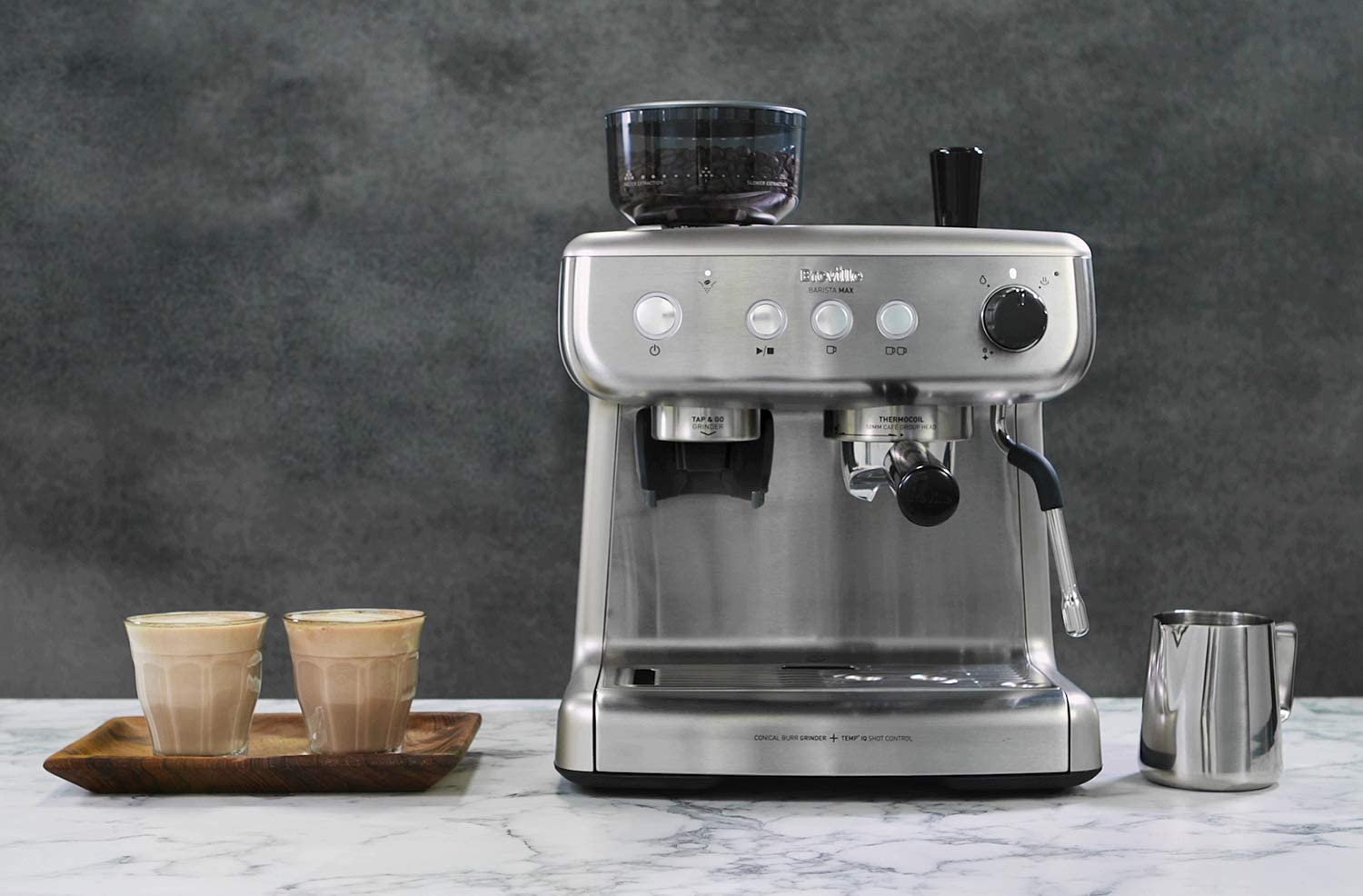 Barista Max Expressomaskine - Semipro - indbygget kaffemølle og mælkeskummer
