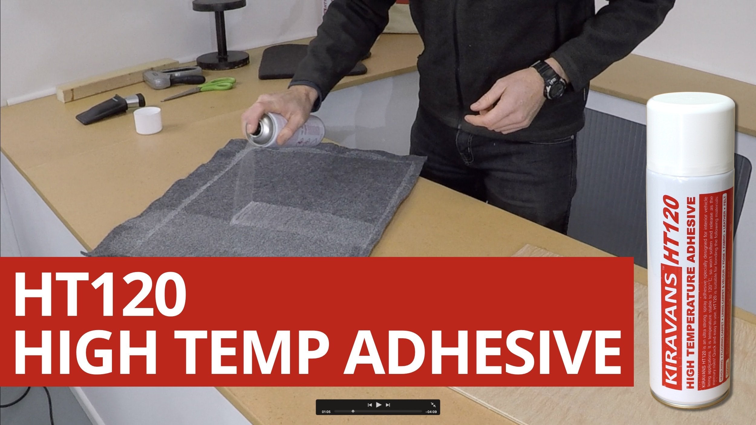 Video: Kiravans HT120 High Temperature Spray Adhesive