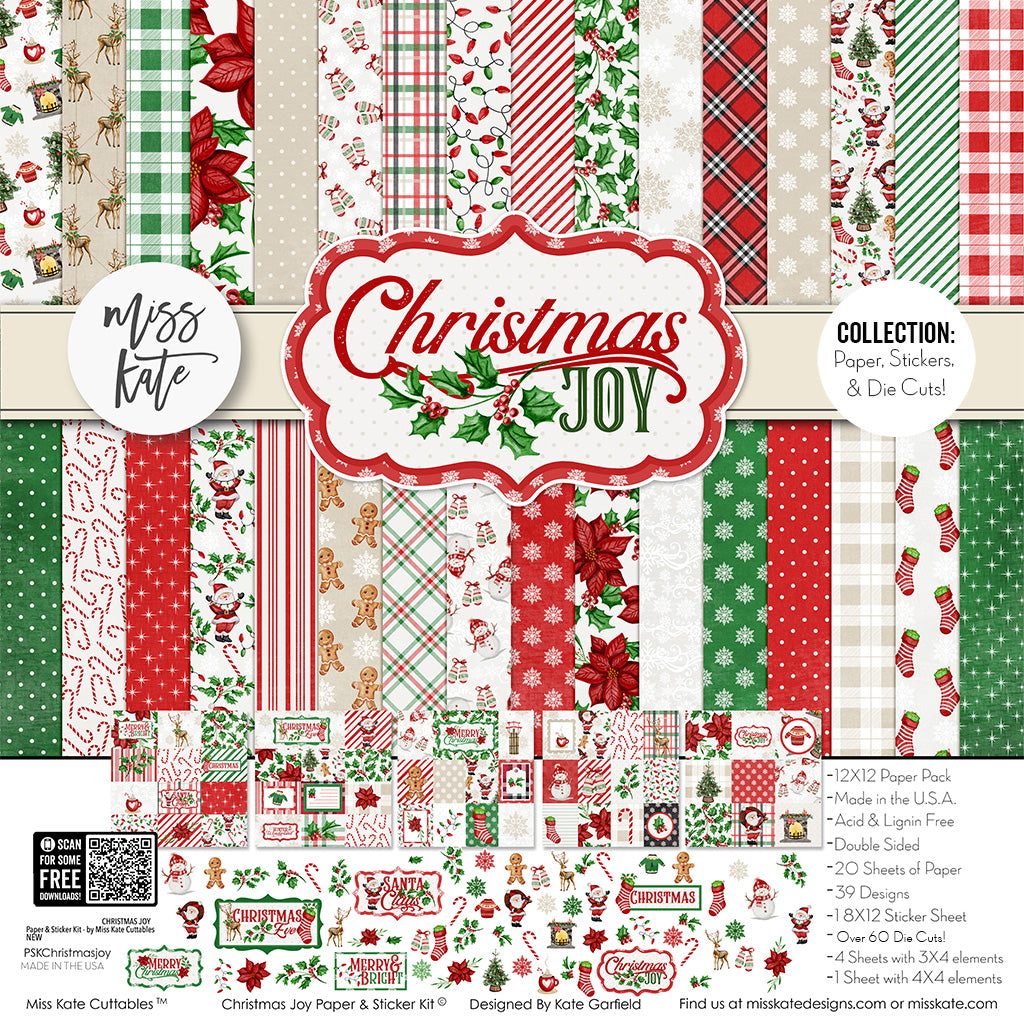  Christmas Joy - Paper & Sticker Kit Overstock