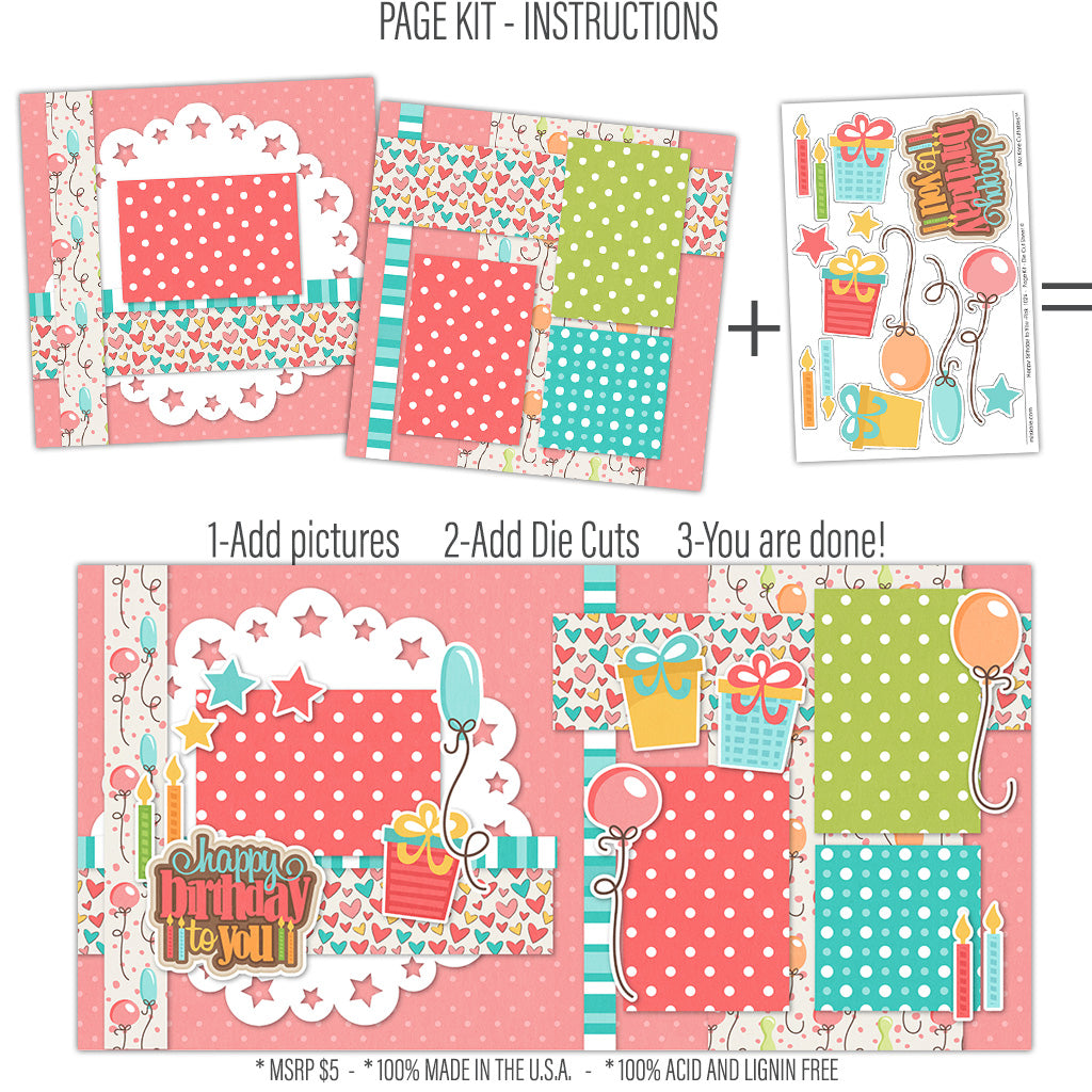 Happy Birthday To You - Pink - Page Kit