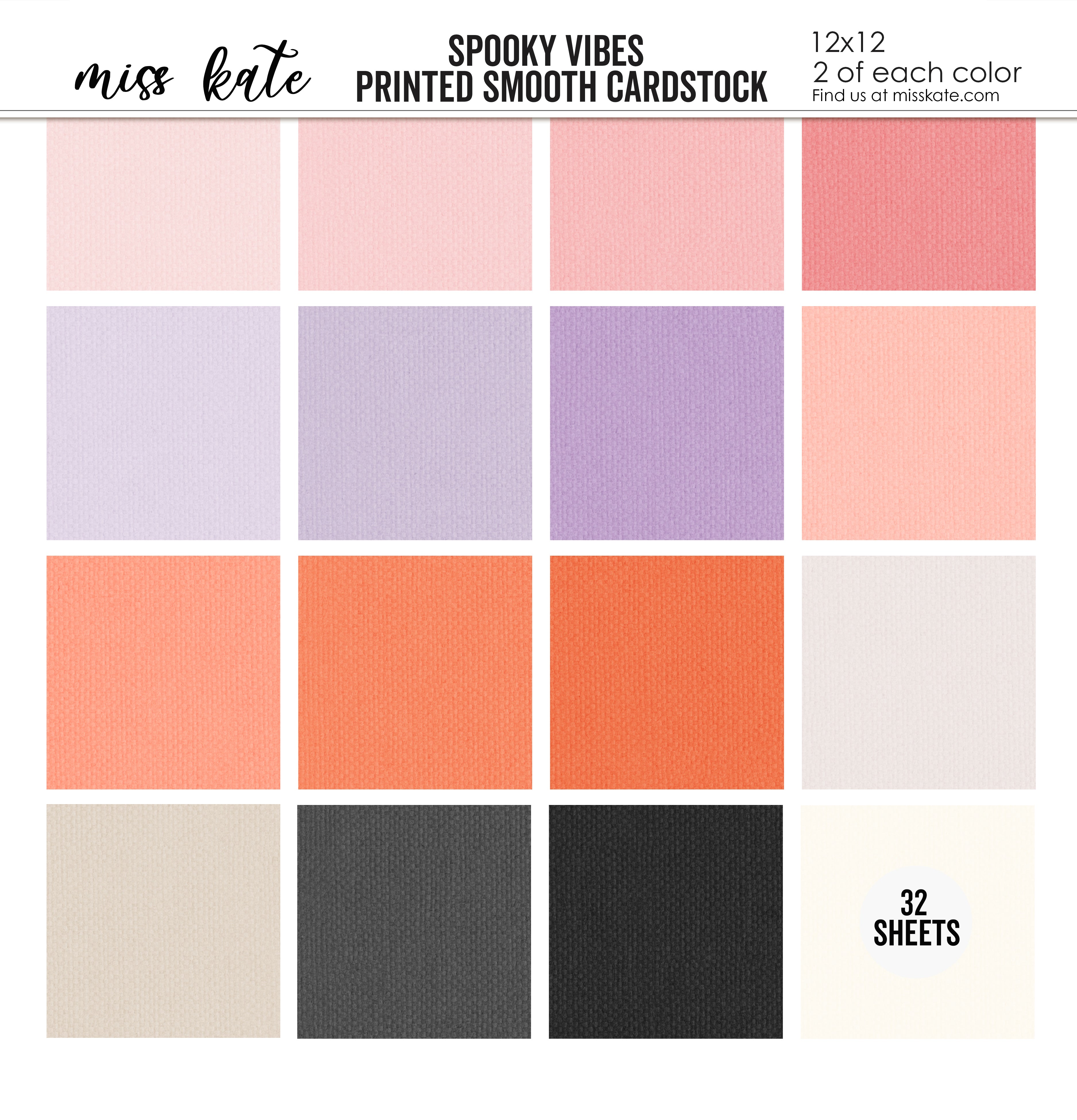  Spooky Vibes - Linen-Printed Smooth Cardstock Single-Sided