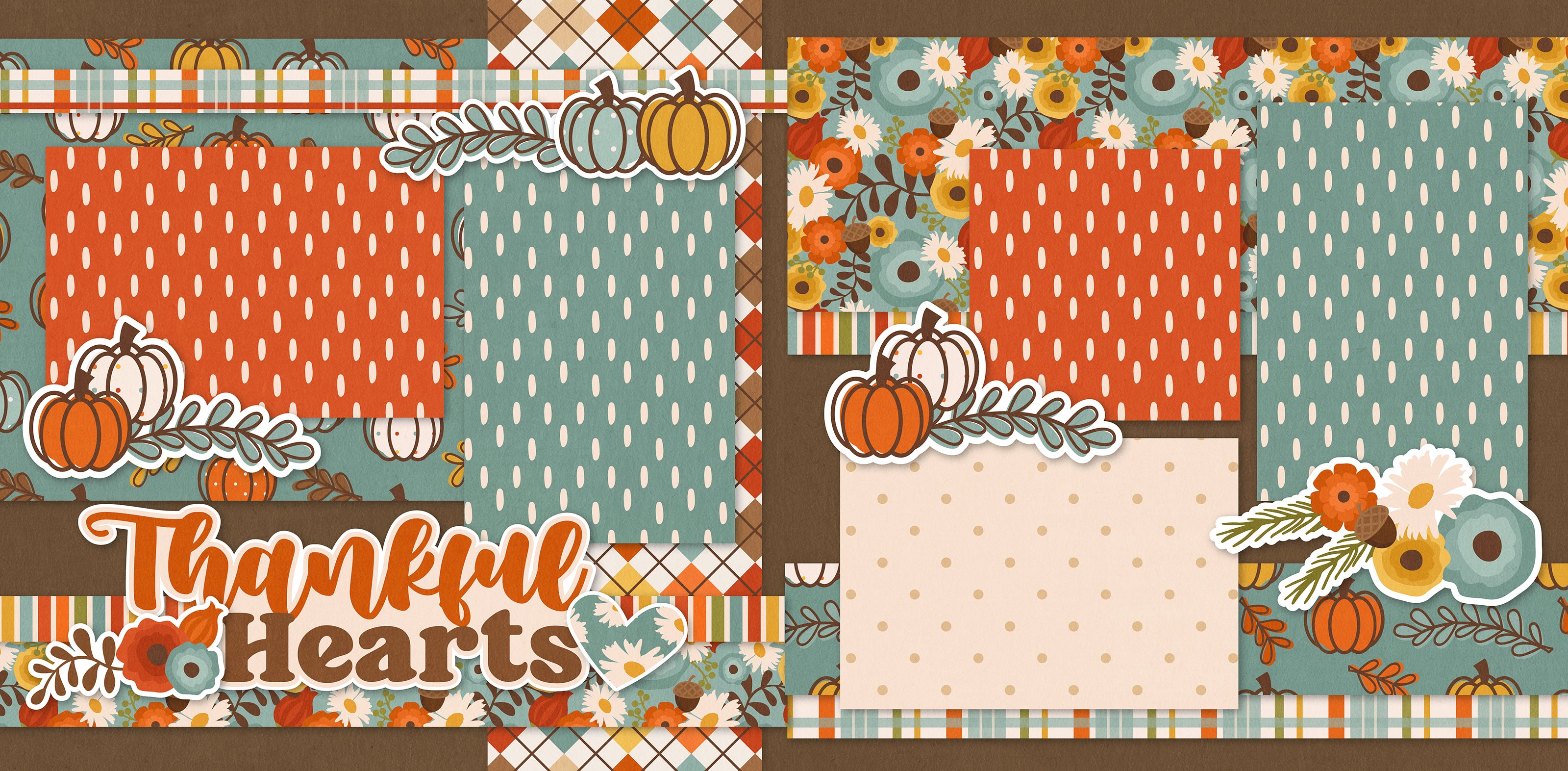  Thankful Hearts - Page Kit