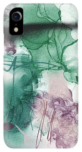 Inky new purple and green abstract - Phone Case